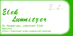 elek lumnitzer business card
